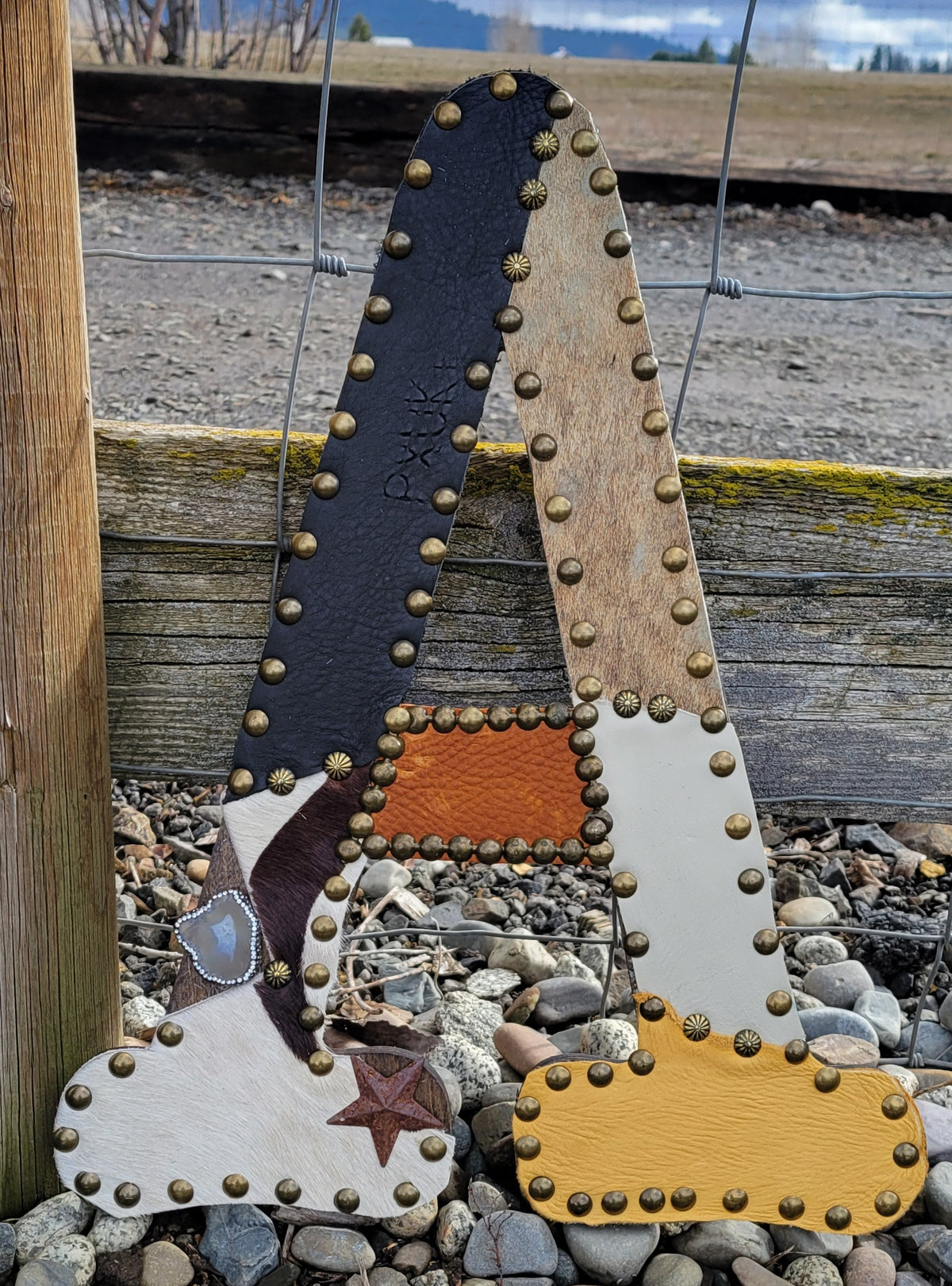 PATCHWORK LEATHER LETTERS-NINJA