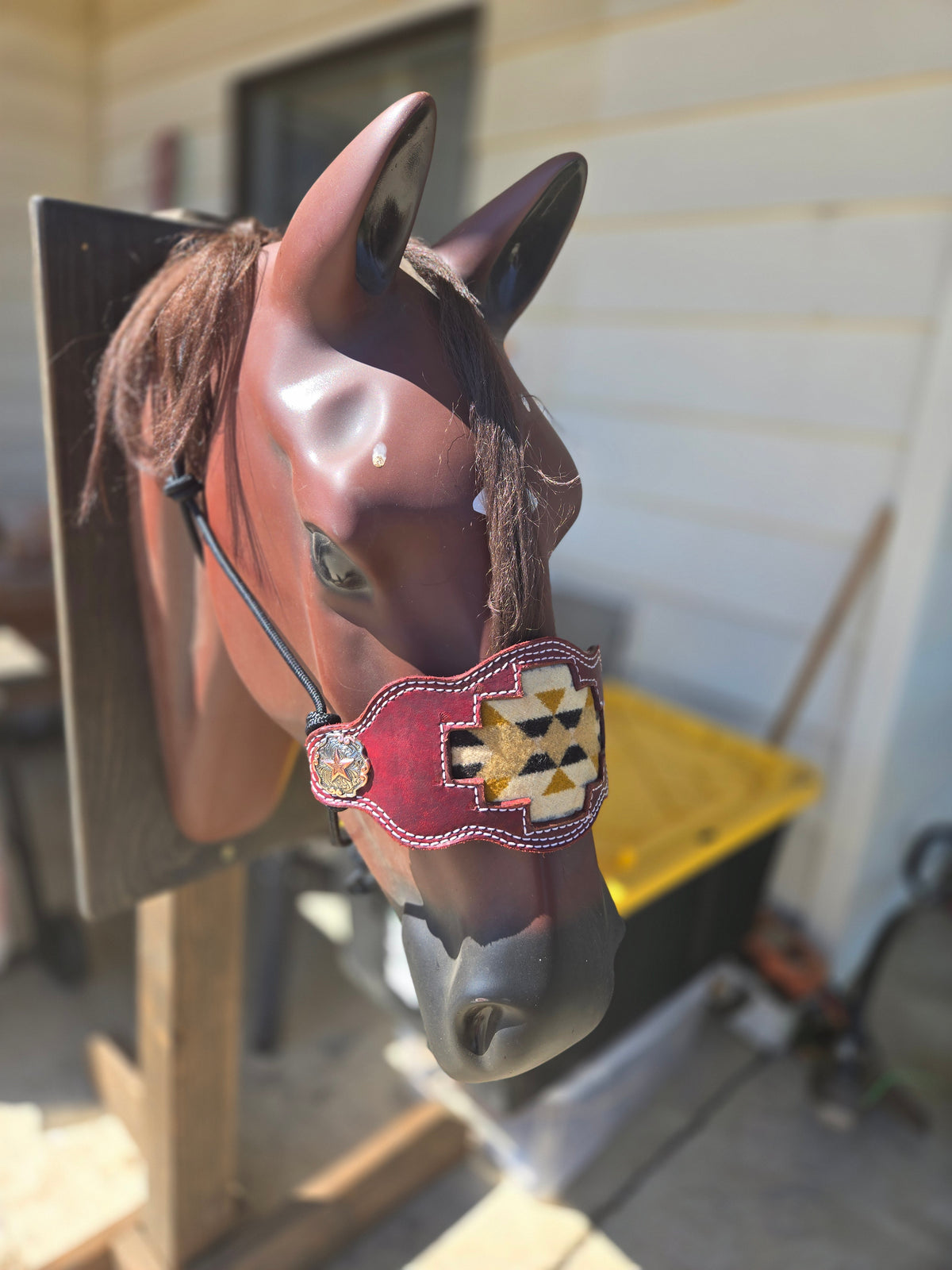 Maroon Pendleton Bronc Noseband