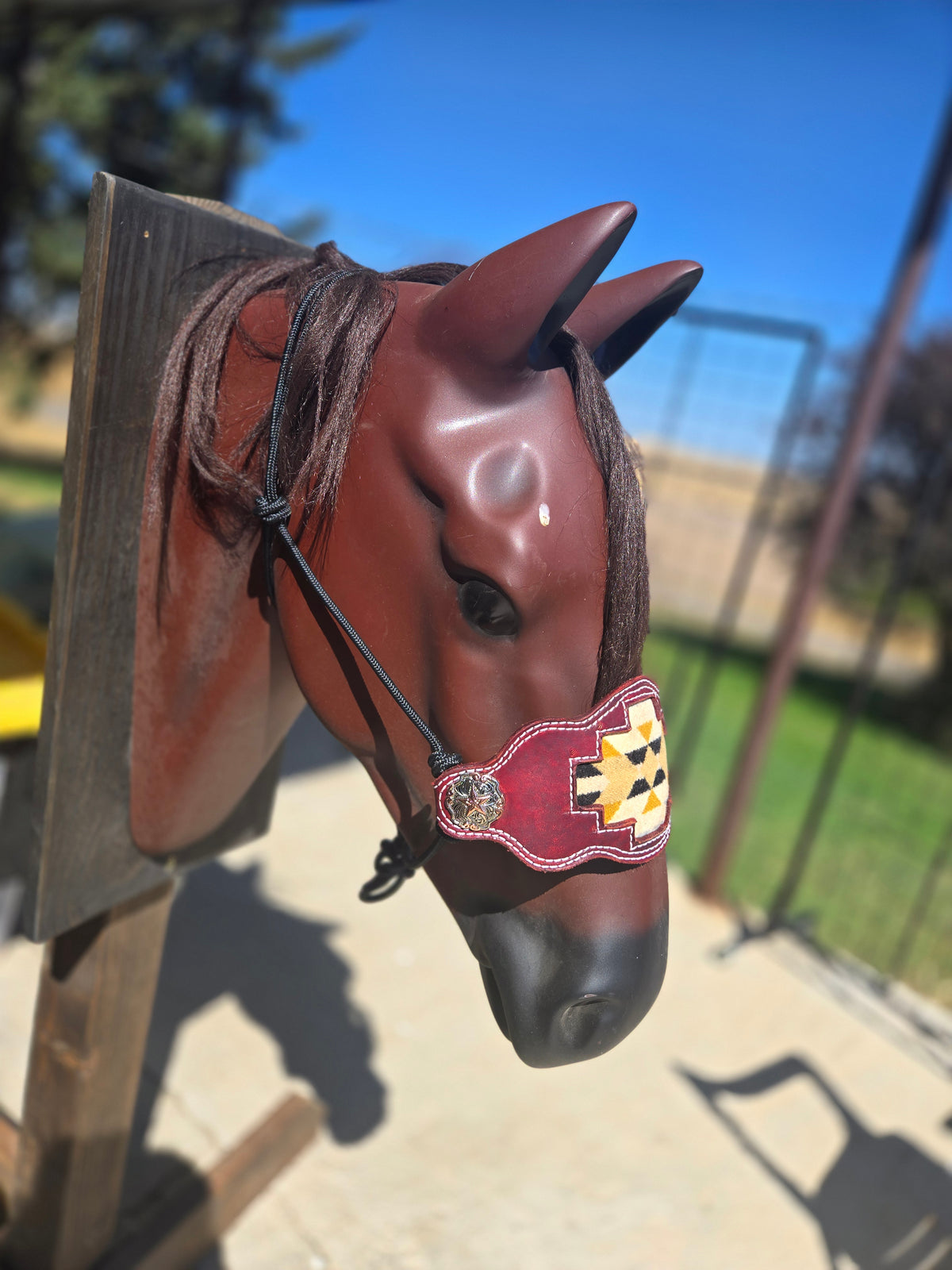 Maroon Pendleton Bronc Noseband