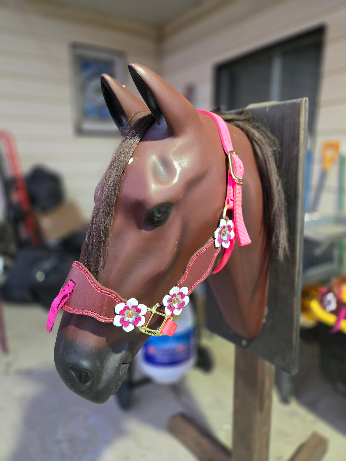 Pretty in Pink Flowers Tack Set