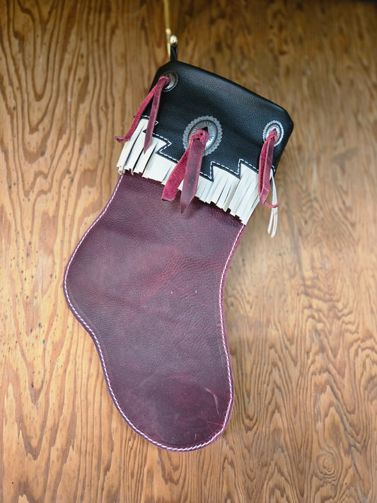 Maroon Fringe Stocking