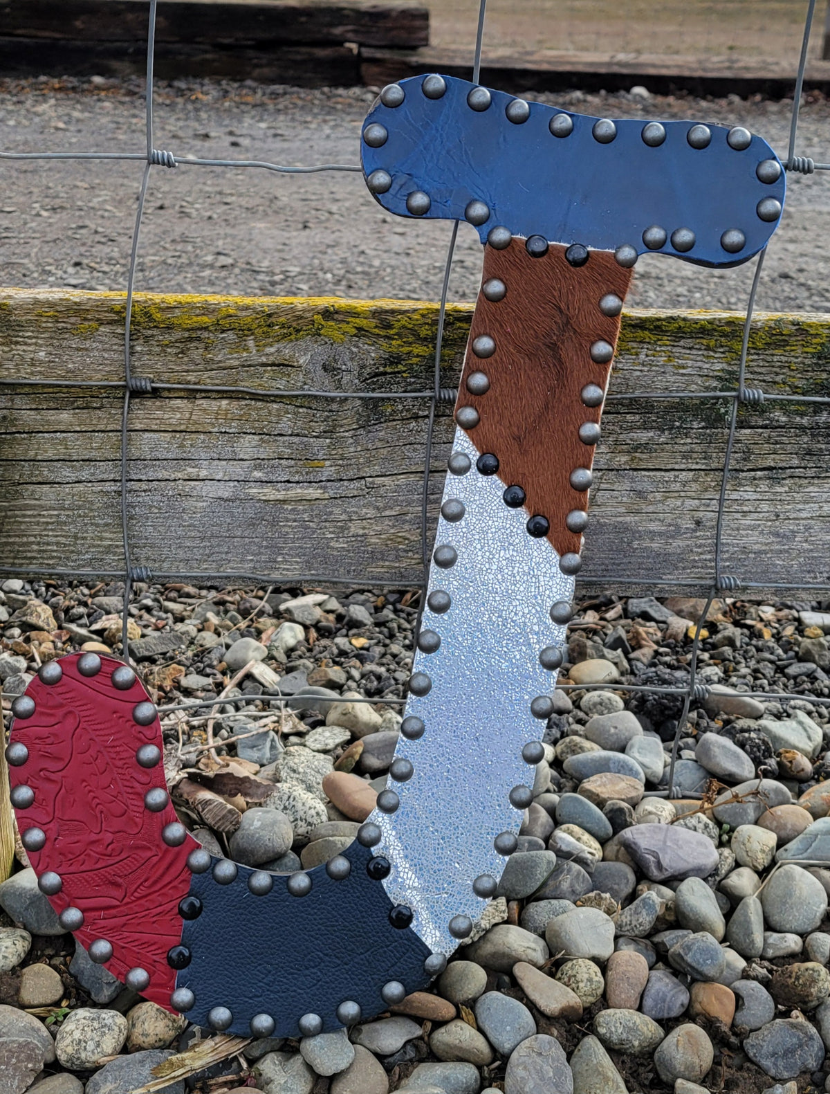 PATCHWORK LEATHER LETTERS-NINJA
