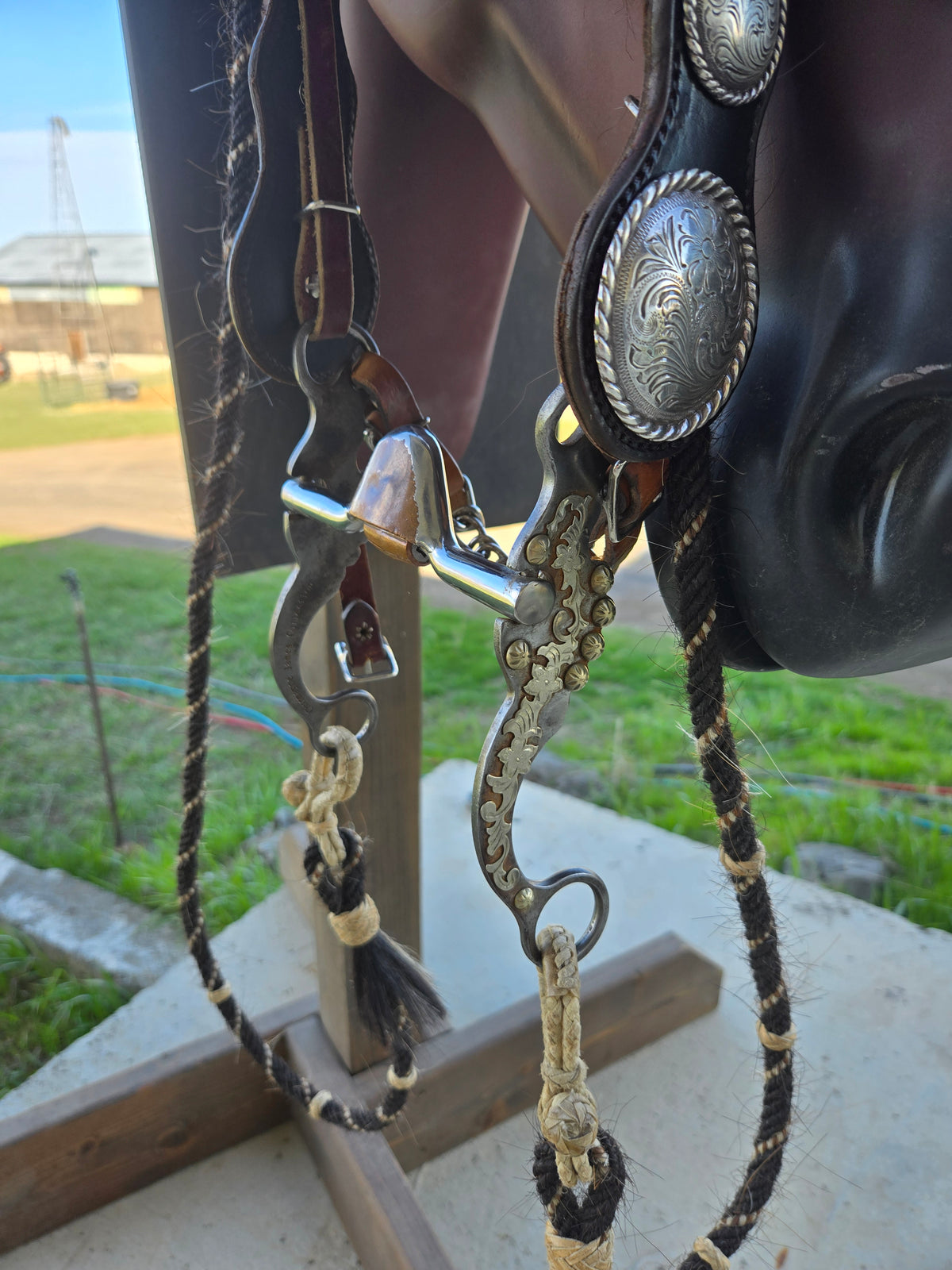 Vintage Large Concho Headstall