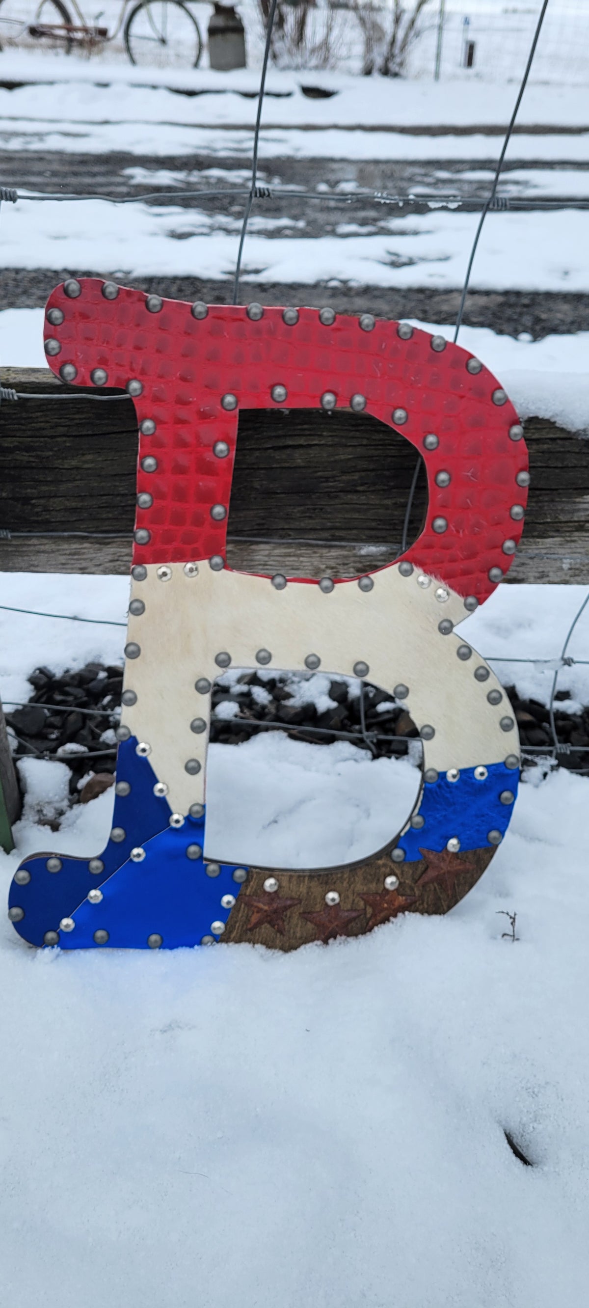 Custom Patchwork Leather Letters-RUMBLE