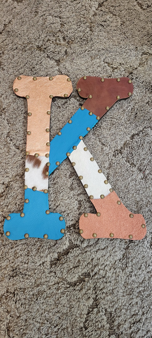 CUSTOM LEATHER PATCHWORK "K"