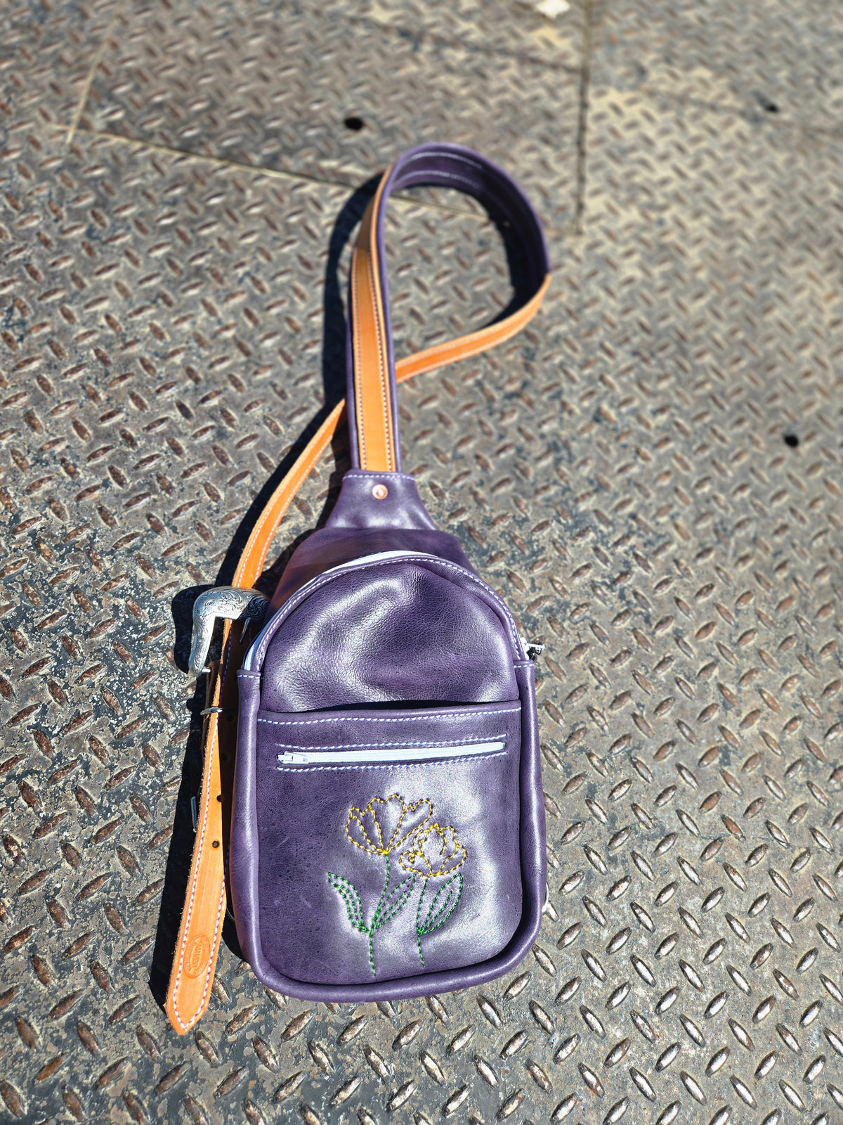 Vintage Purple Sling Bag