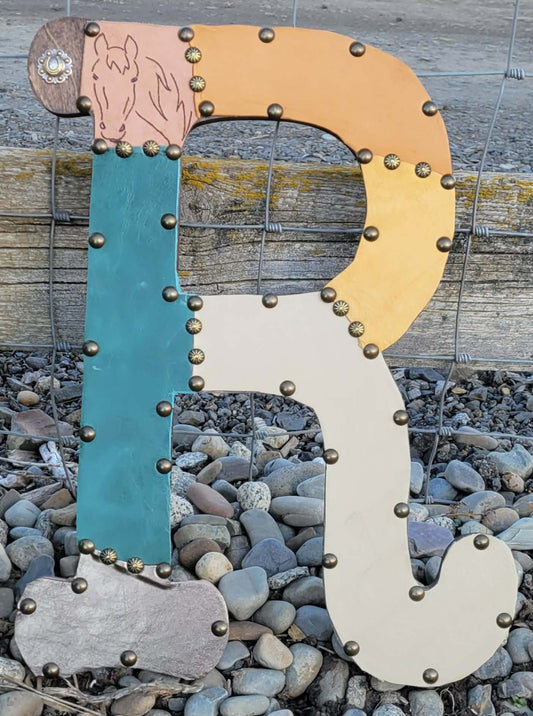 R Leather Letter