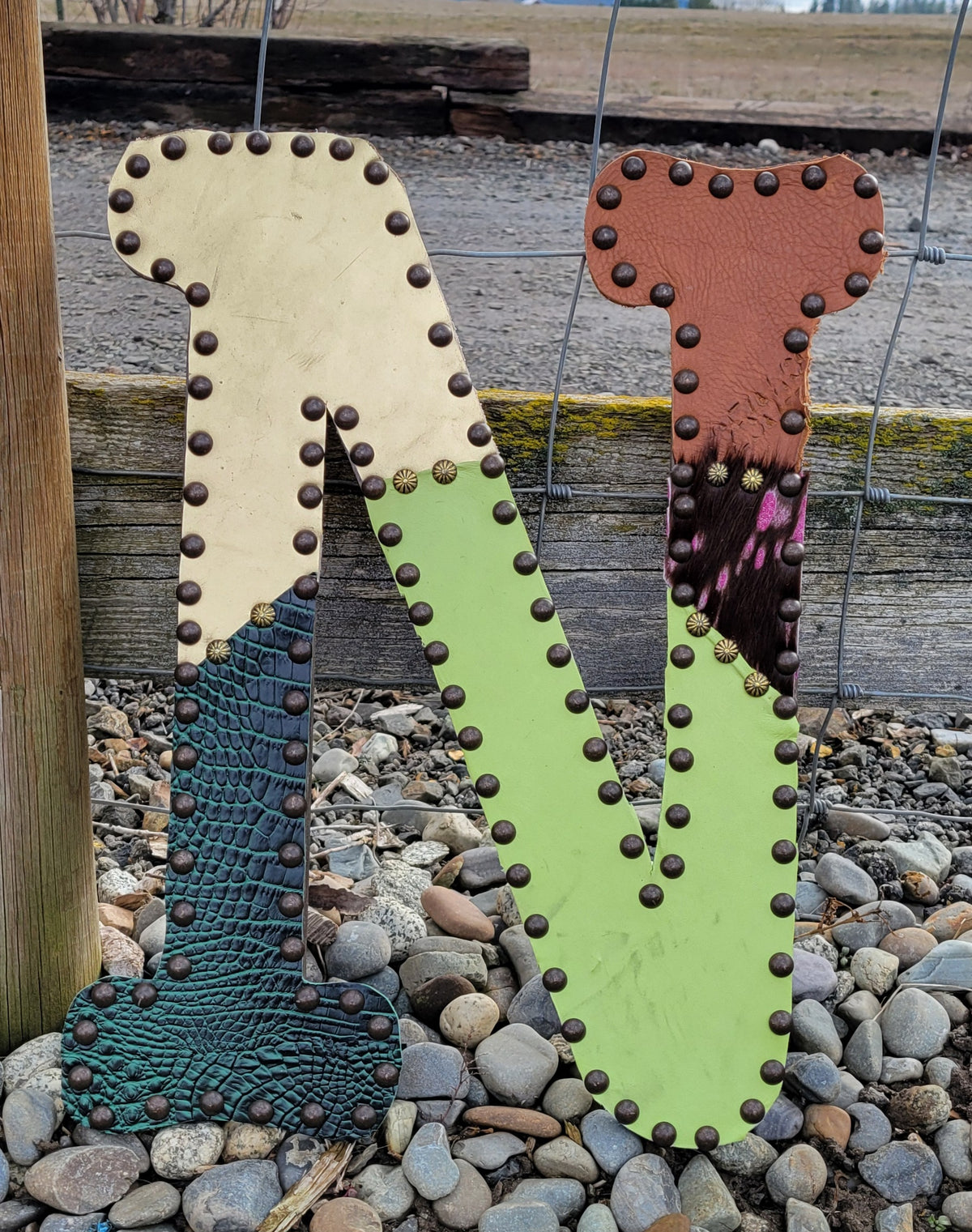 PATCHWORK LEATHER LETTERS-NINJA